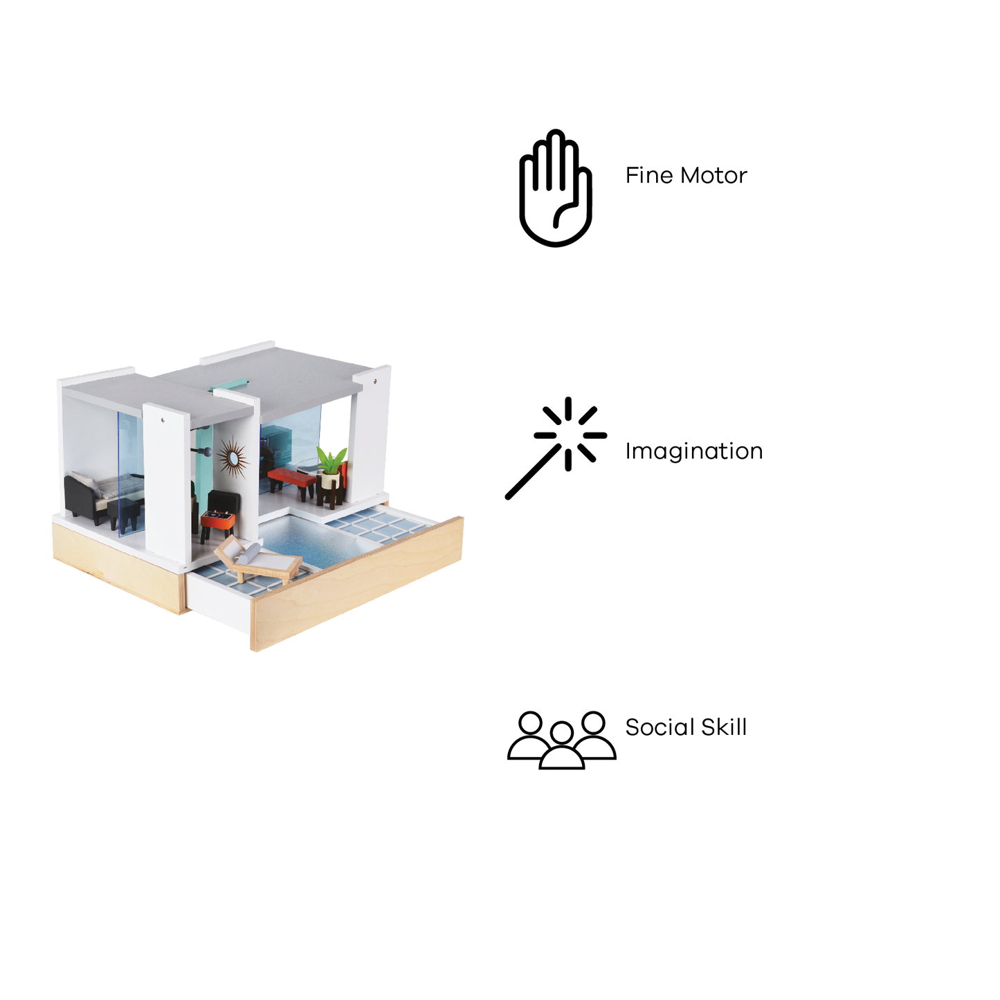 MID CENTURY MODERN DOLLHOUSE
