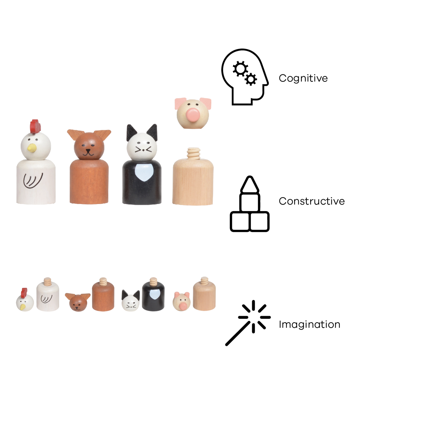 ANIMAL PEGS DOLL