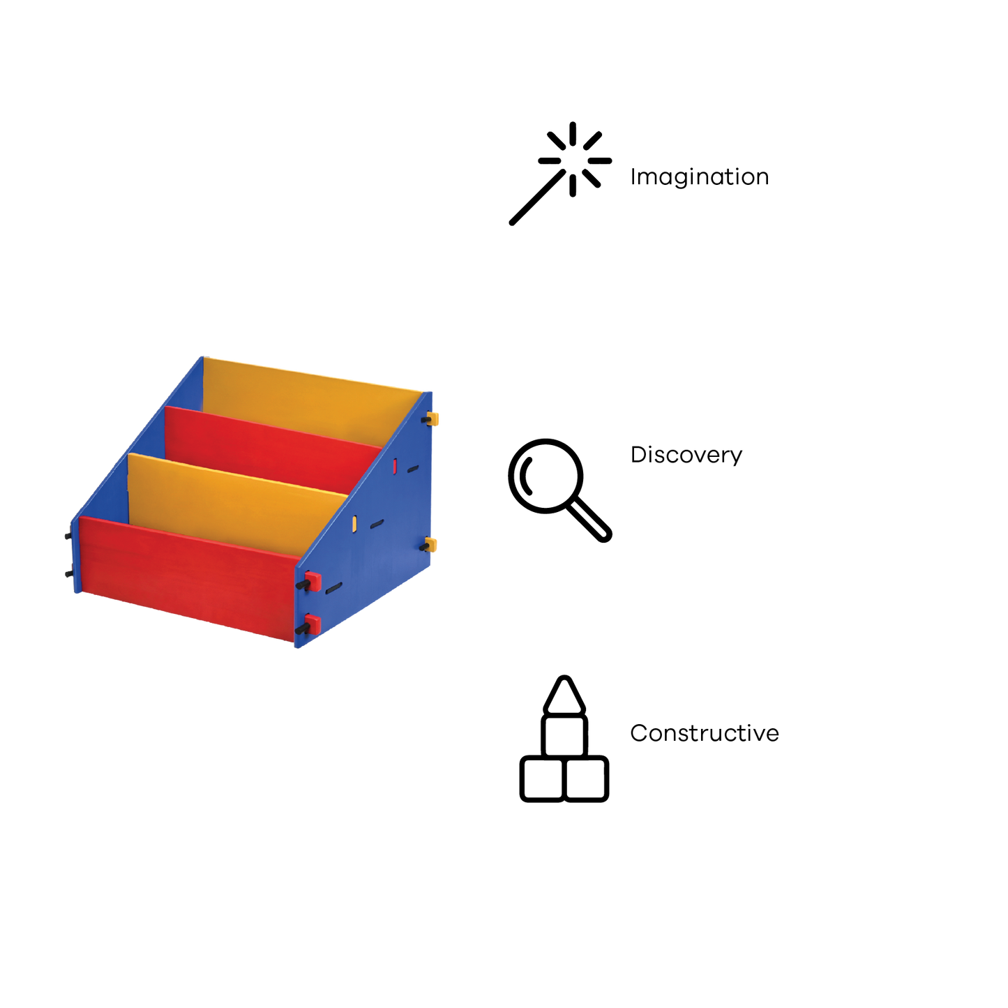 DOWEL BOOKSHELF (COLOR BLOCK)