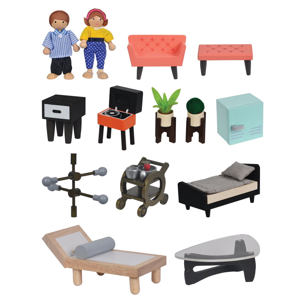 MID CENTURY MODERN DOLLHOUSE