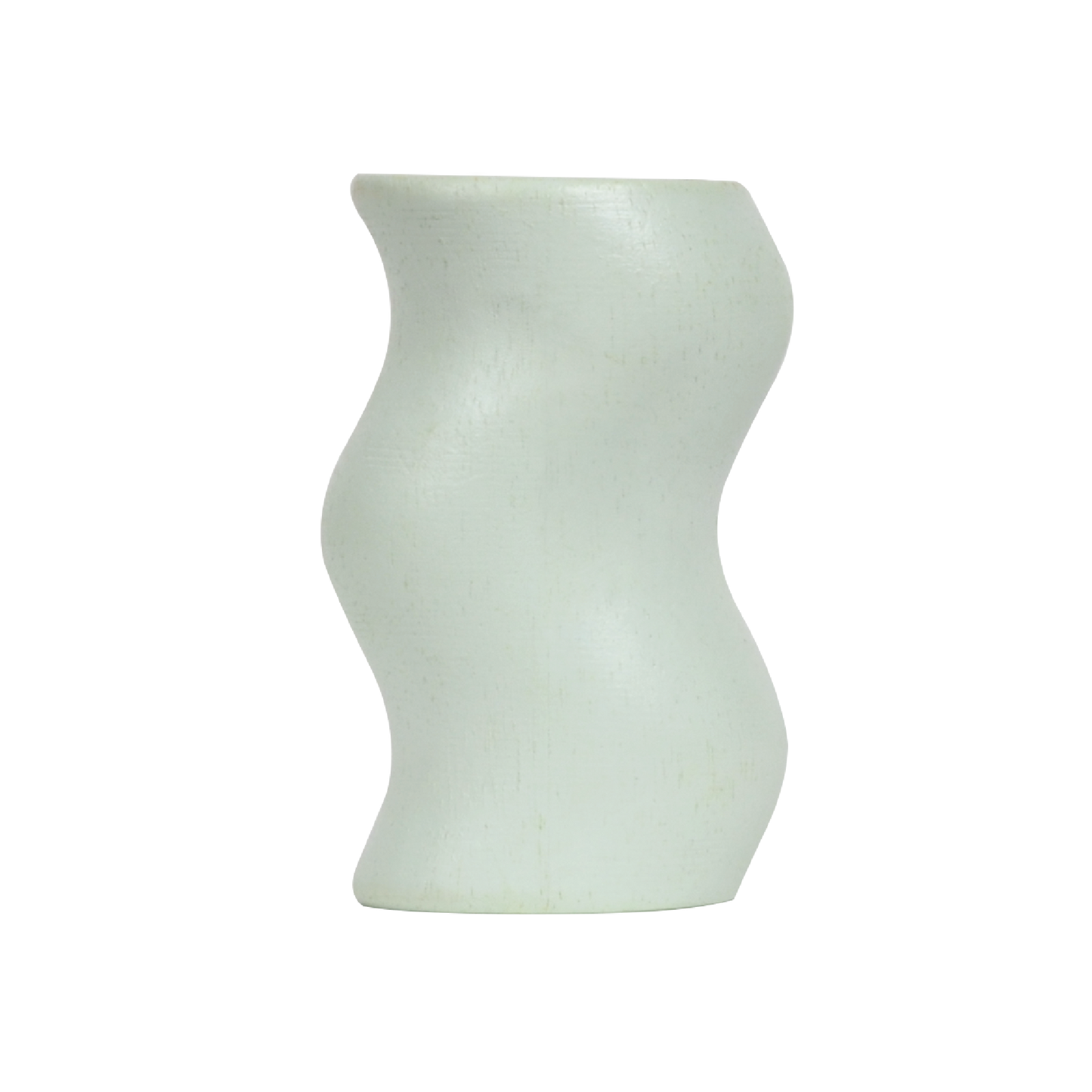 A white, irregularly shaped kaleidoscope toy.