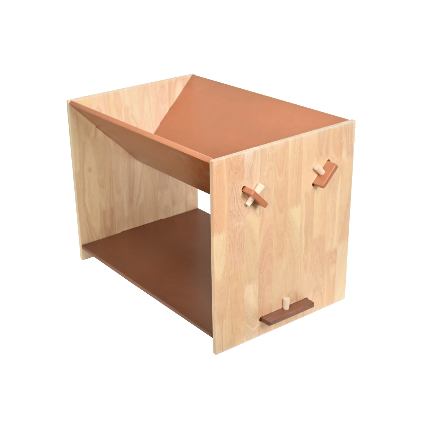 DOWEL BOOK CADDY (NATURAL)
