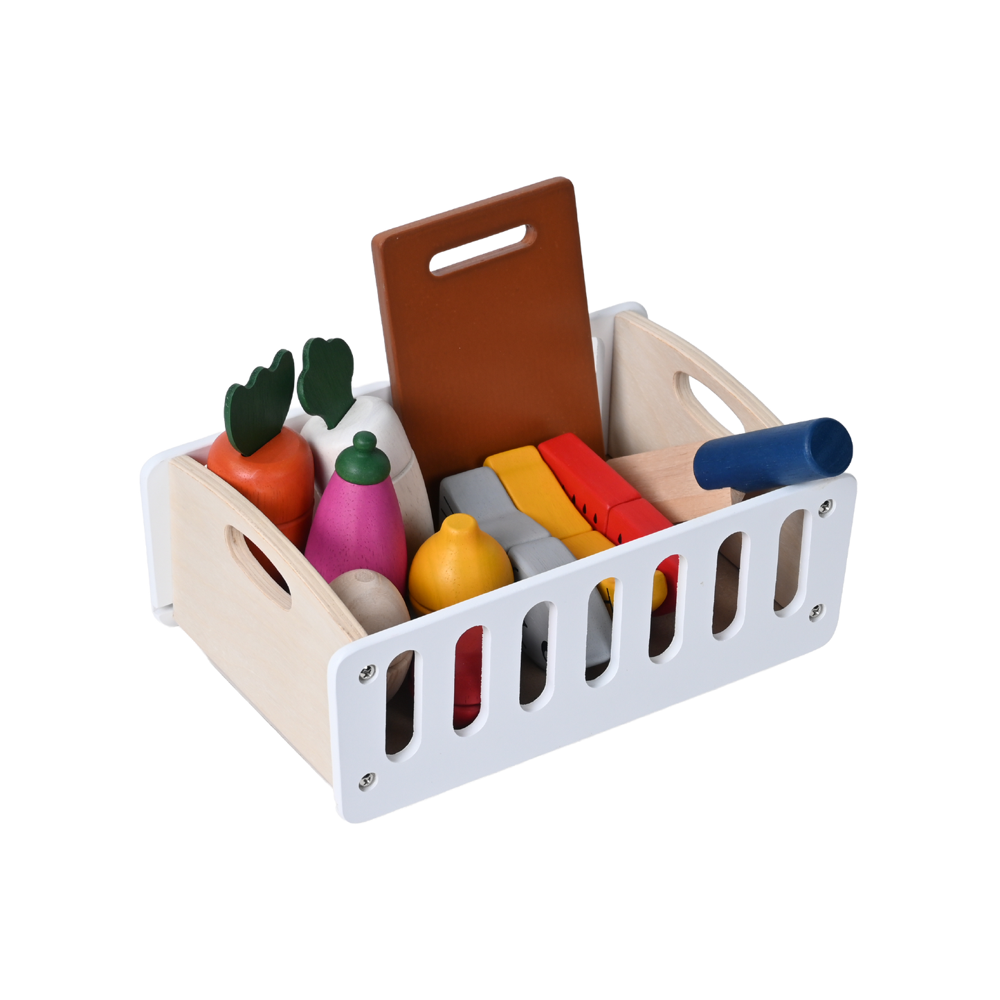 CUT FOOD CRATE (STAINED COLORS)