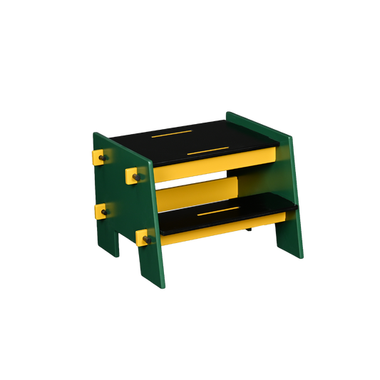 DOWEL STEPPING STOOL (YELLOW AND GREEN)