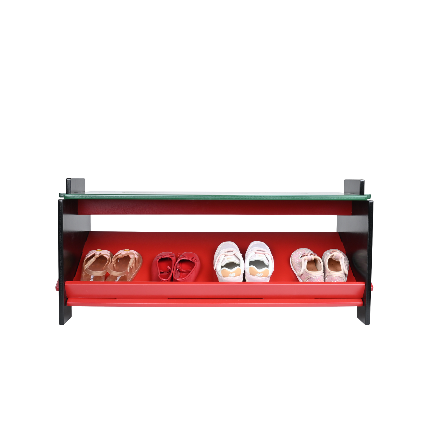 DOWEL SHOE BENCH (RED AND GREEN)