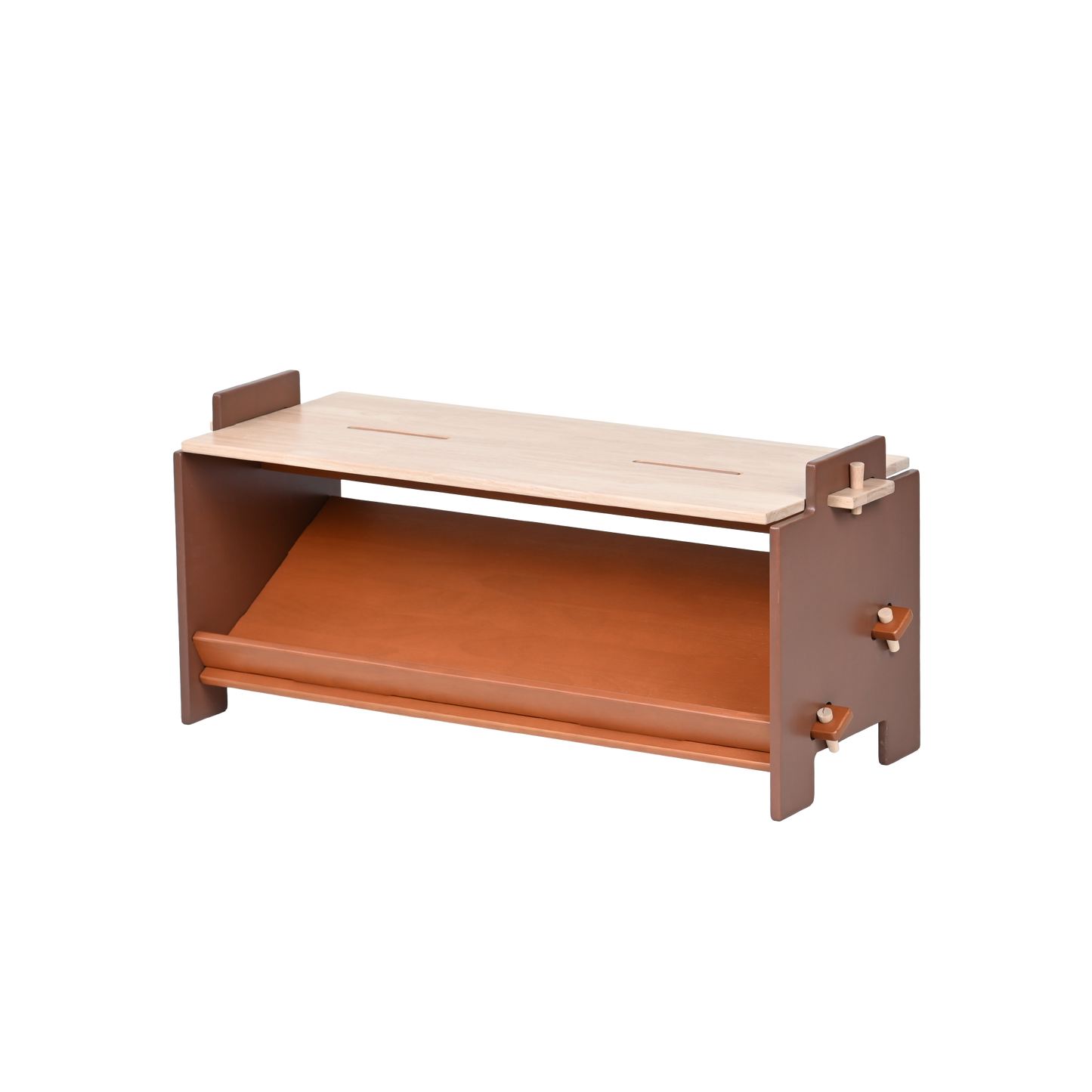 DOWEL SHOE BENCH (RED AND GREEN)