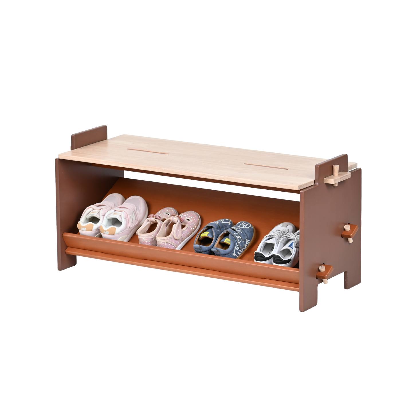 DOWEL SHOE BENCH (NATURAL)