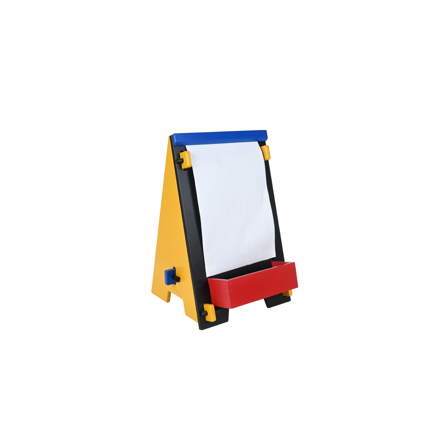 DOWEL TABLETOP EASEL (BRICK AND BLUE)