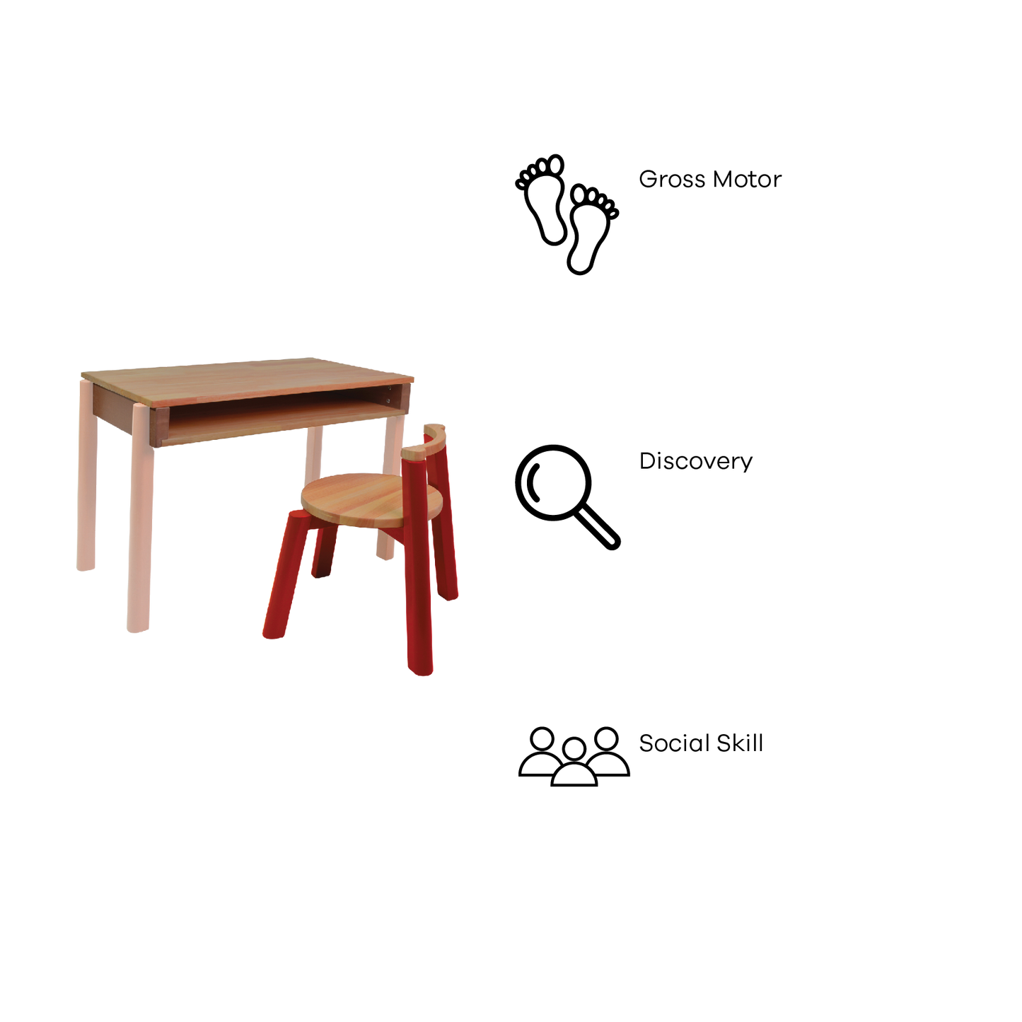 COLORED SOLID DESK AND CHAIR