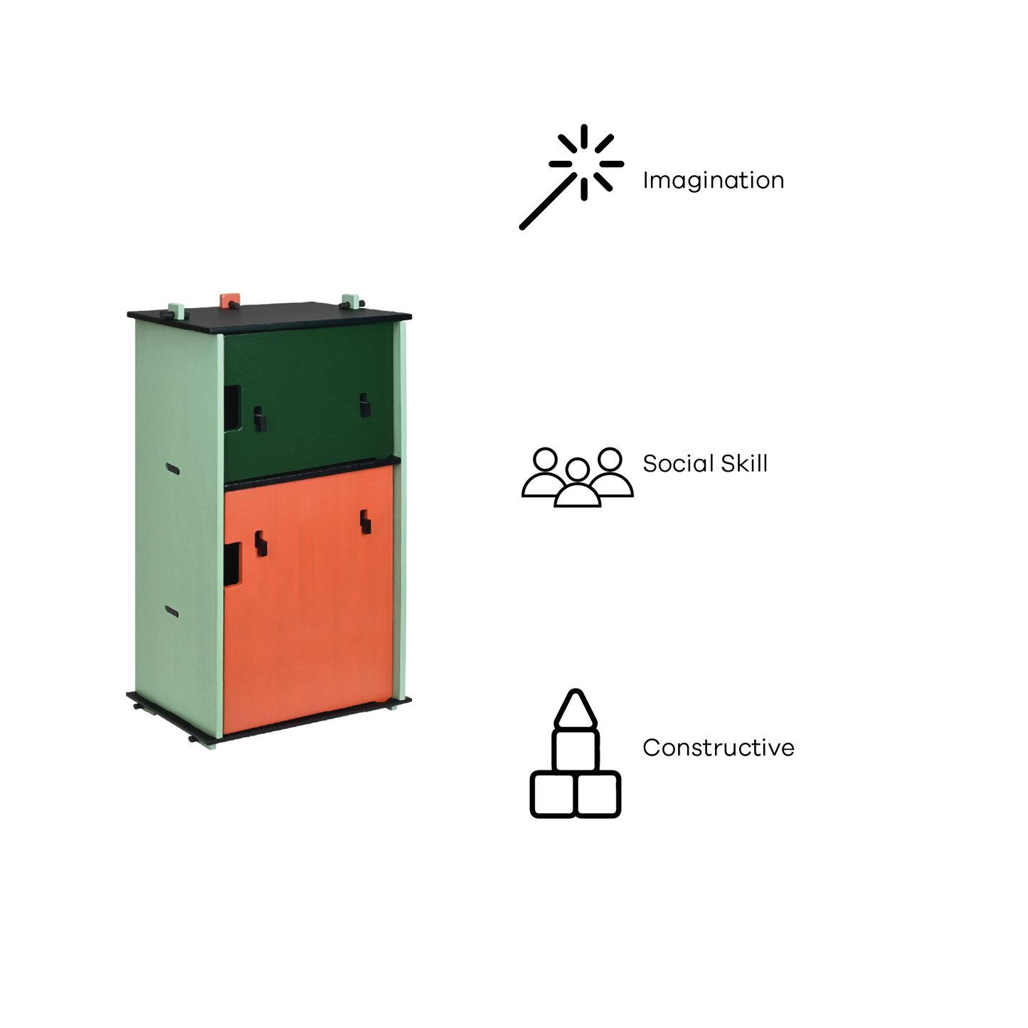 DOWEL REFRIGERATOR (COLOR BLOCK)