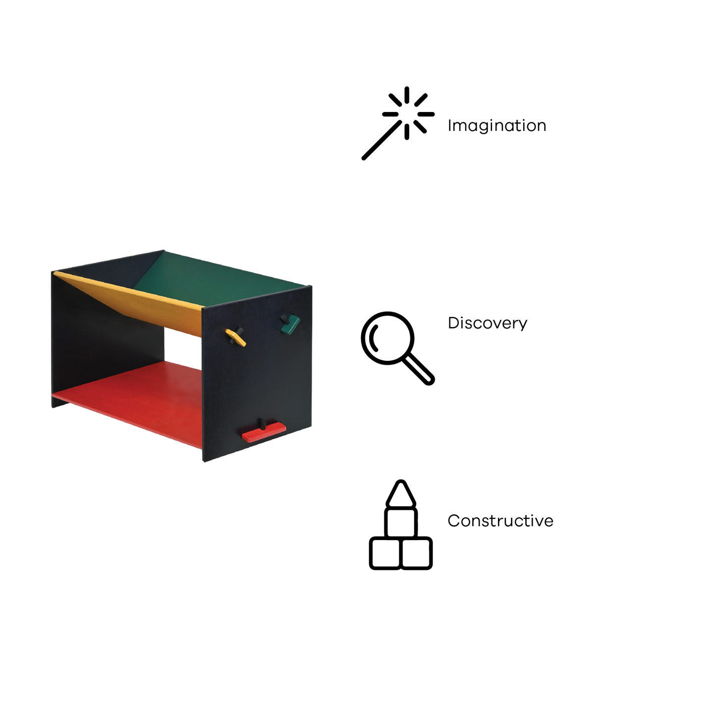DOWEL BOOK CADDY (COLOR BLOCK)