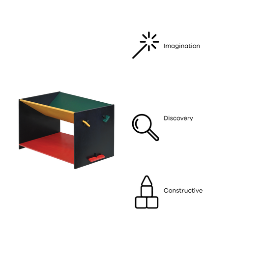 DOWEL BOOK CADDY (COLOR BLOCK)