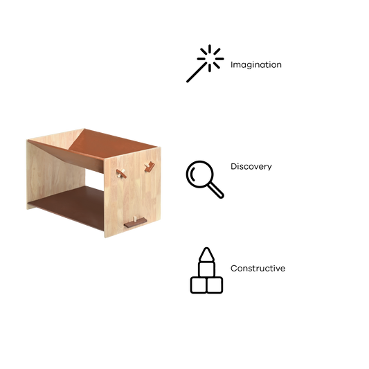 DOWEL BOOK CADDY (NATURAL)