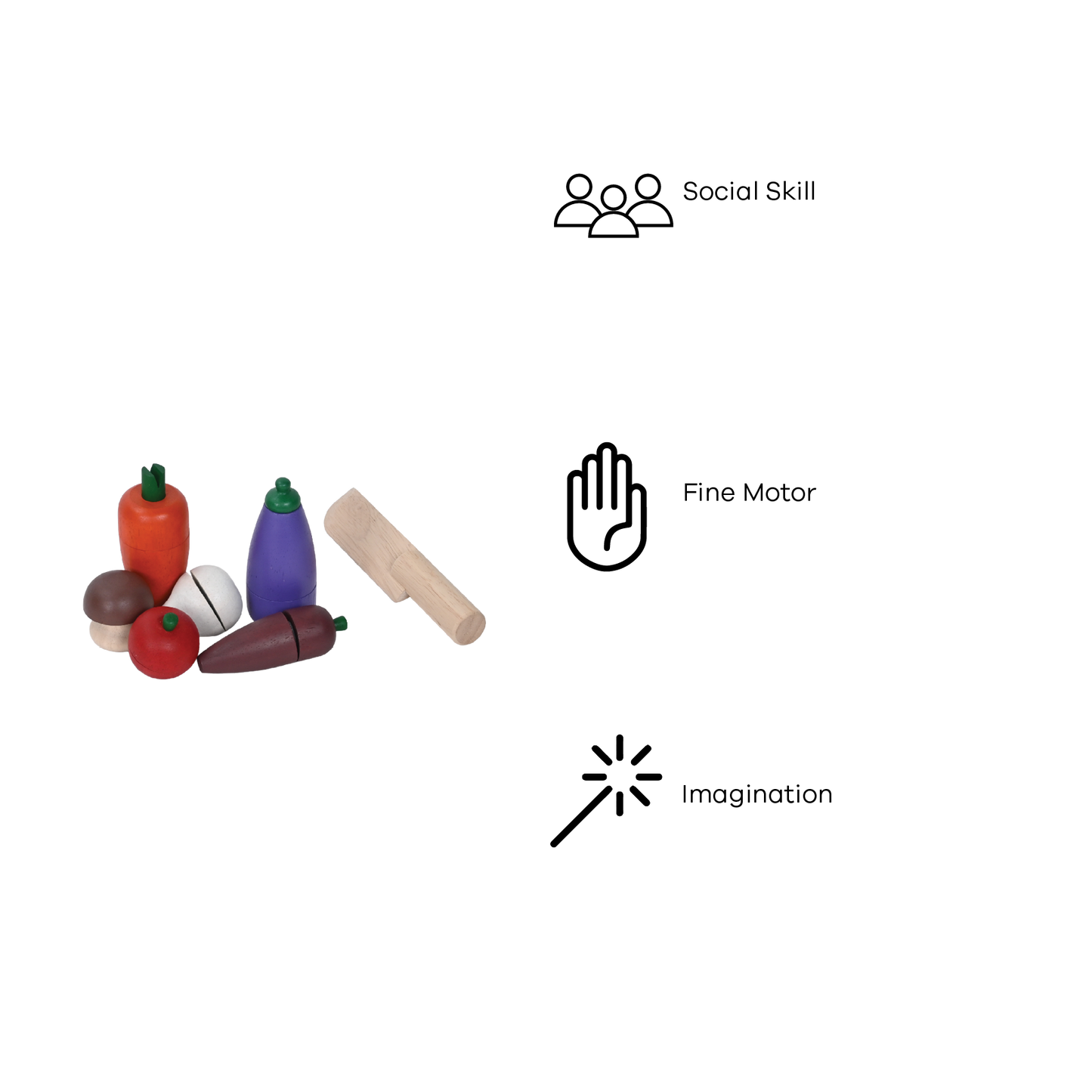 VEGETABLES PLAY SET (STAINED COLORS)