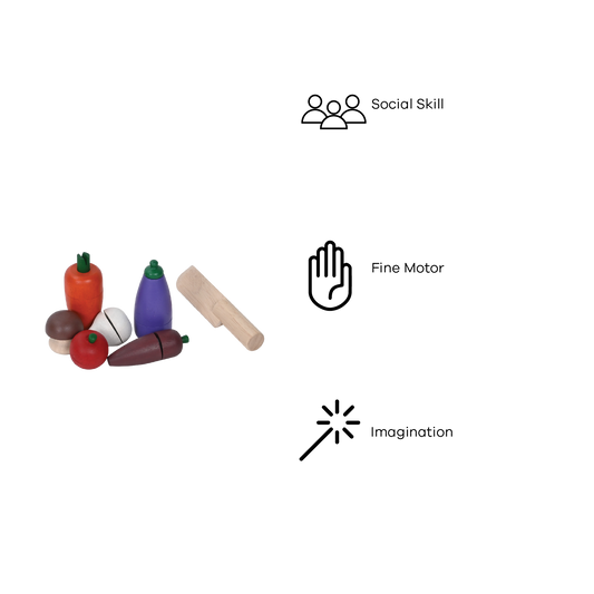 VEGETABLES PLAY SET (STAINED COLORS)