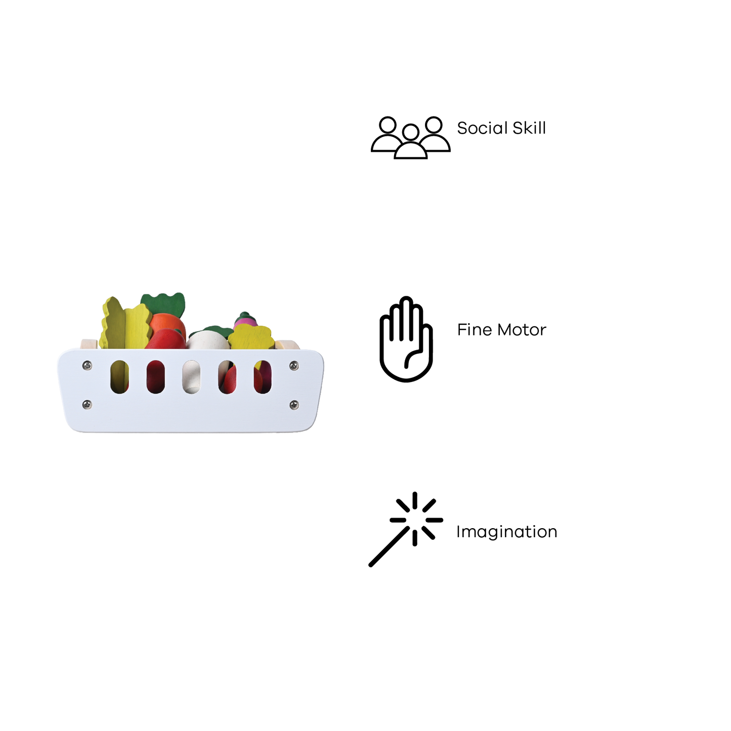 VEGETABLES CRATE (STAINED COLORS)