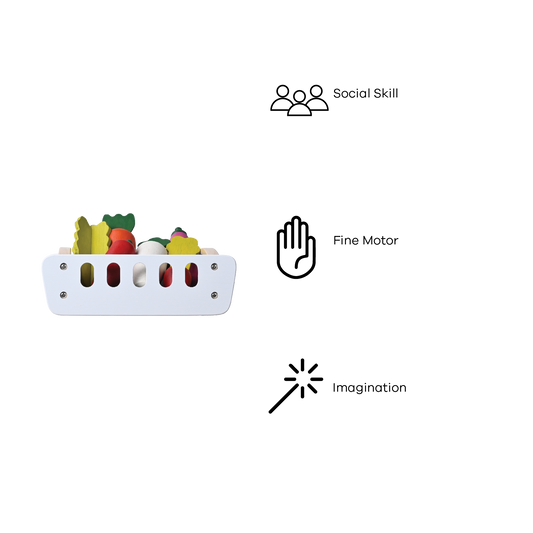 VEGETABLES CRATE (STAINED COLORS)