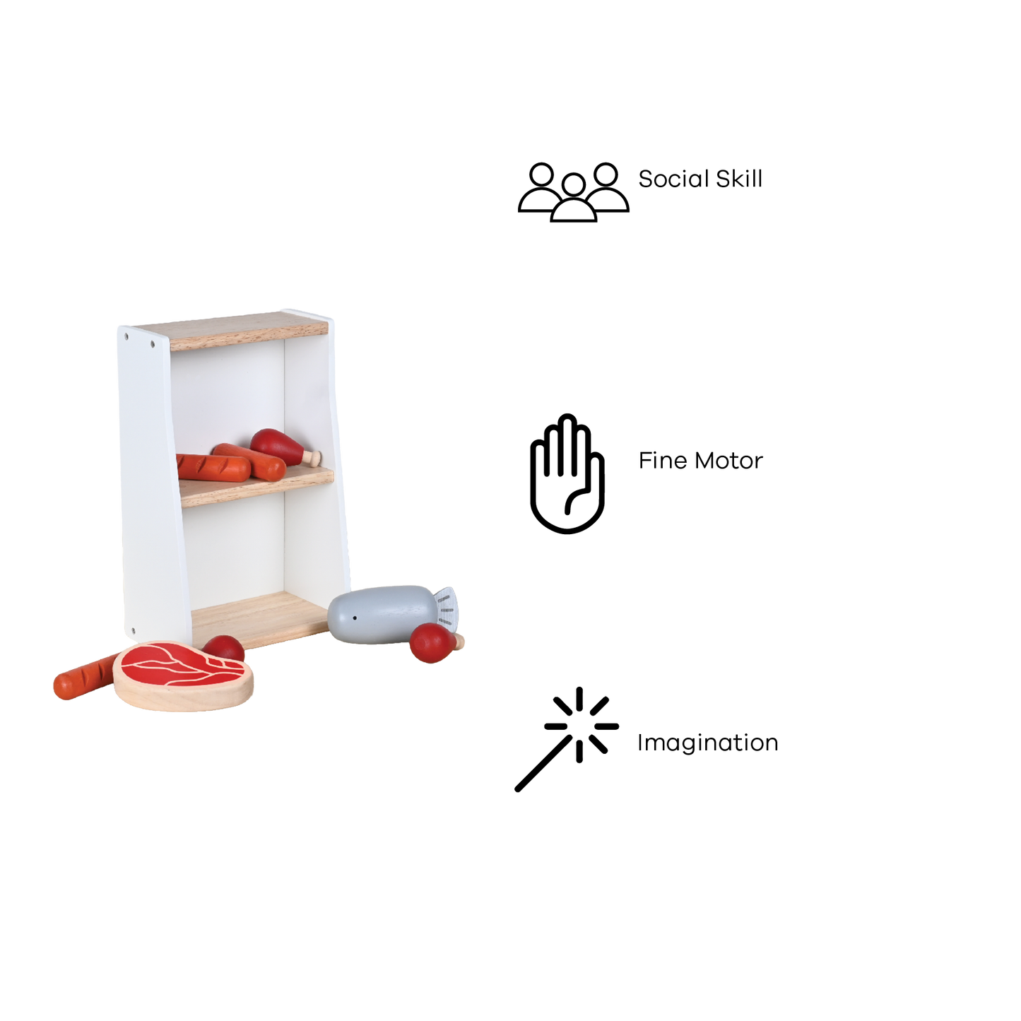 MEAT AND FISH CRATE (STAINED COLORS)