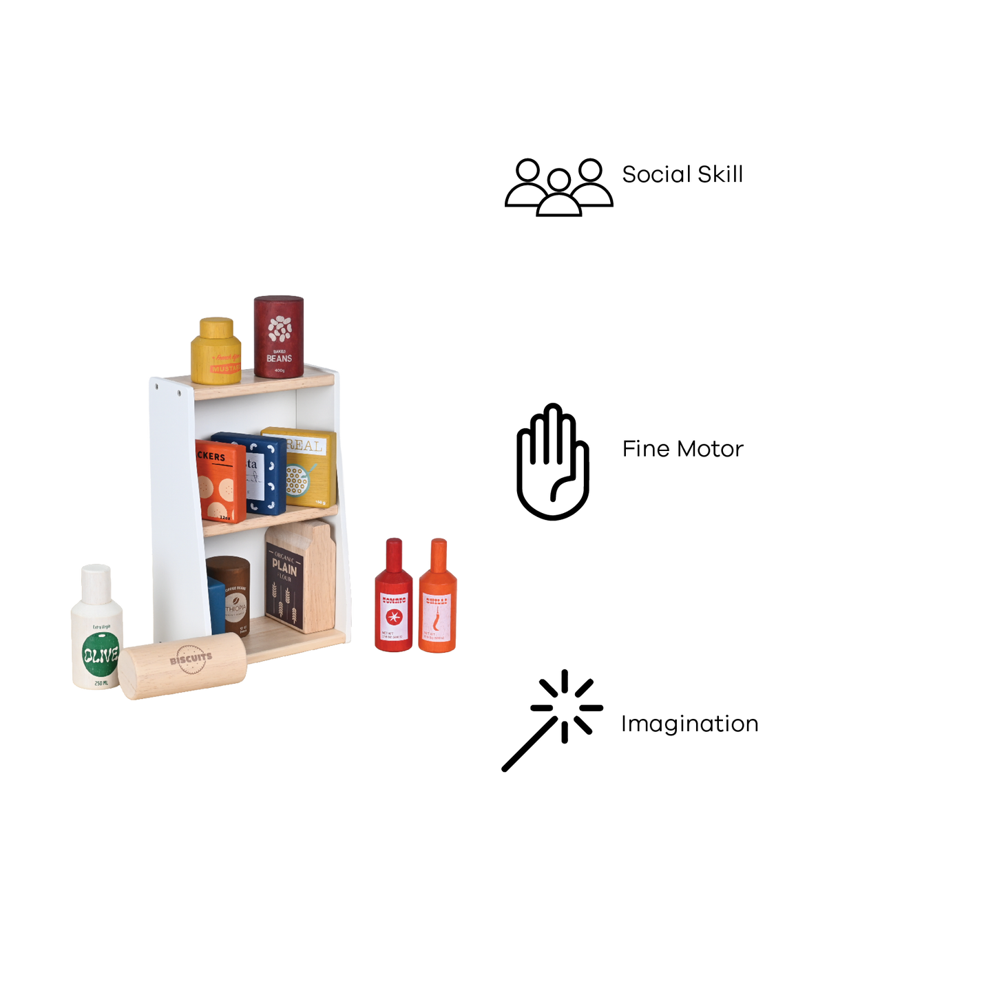 GROCERY CRATE (STAINED COLORS)