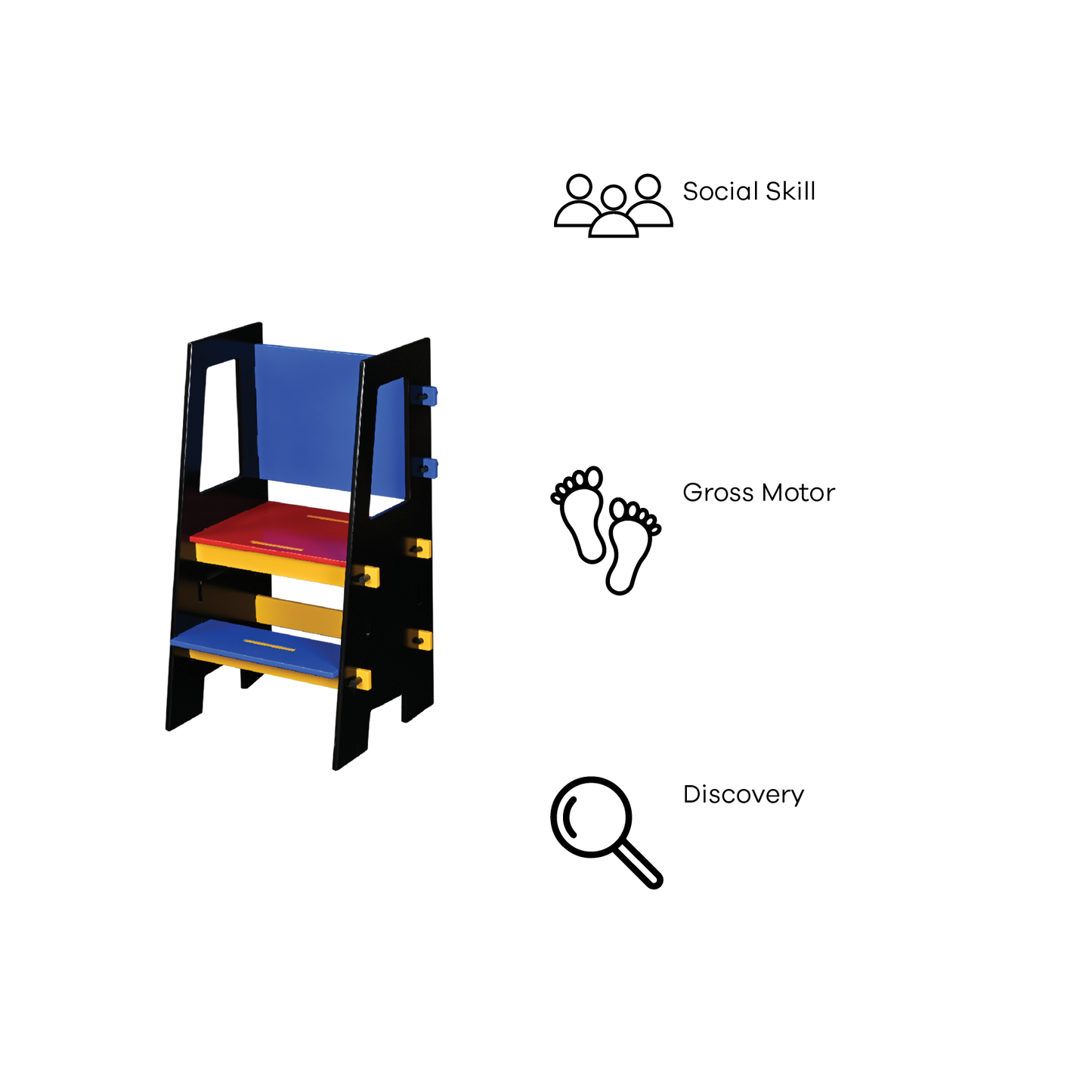 DOWEL STEPPING TOWER (COLOR BLOCK)