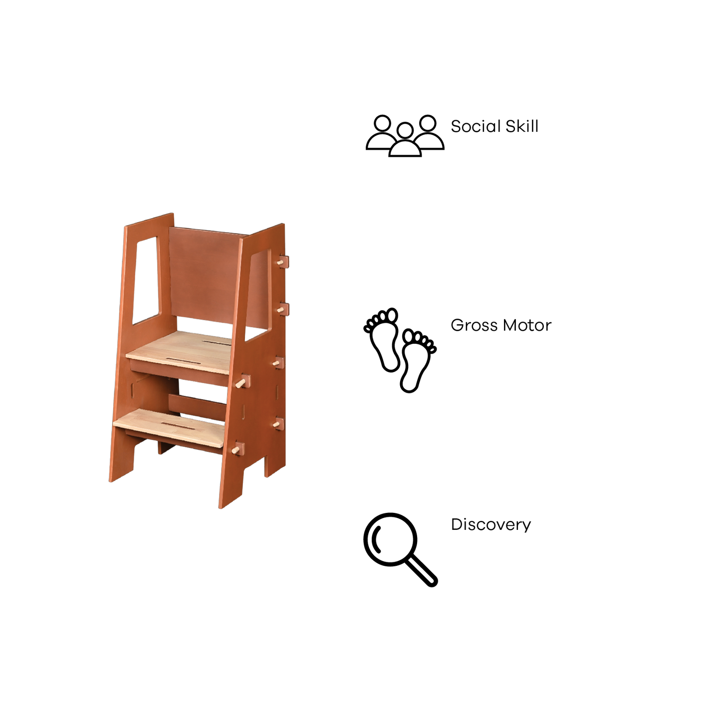 DOWEL STEPPING TOWER (NATURAL)