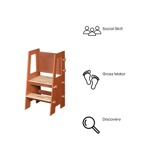 DOWEL STEPPING TOWER (NATURAL)