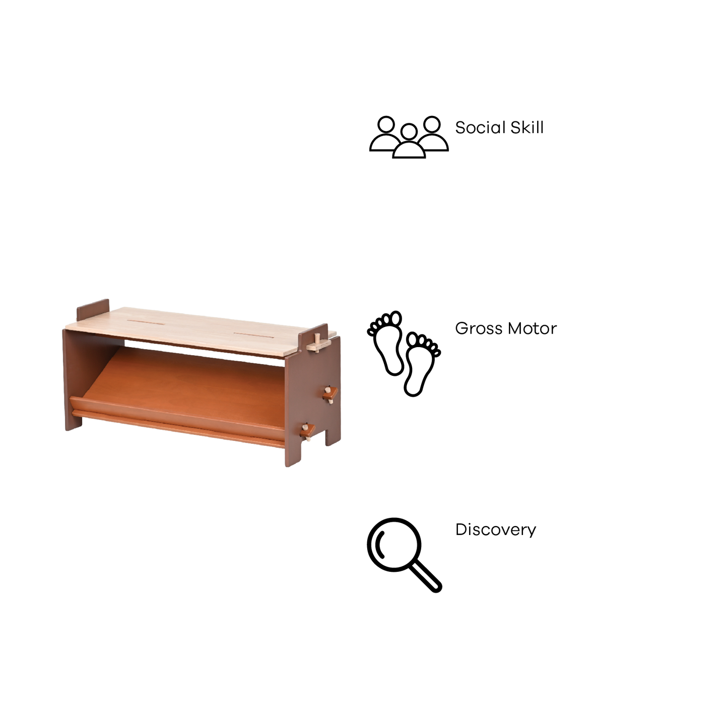 DOWEL SHOE BENCH (NATURAL)