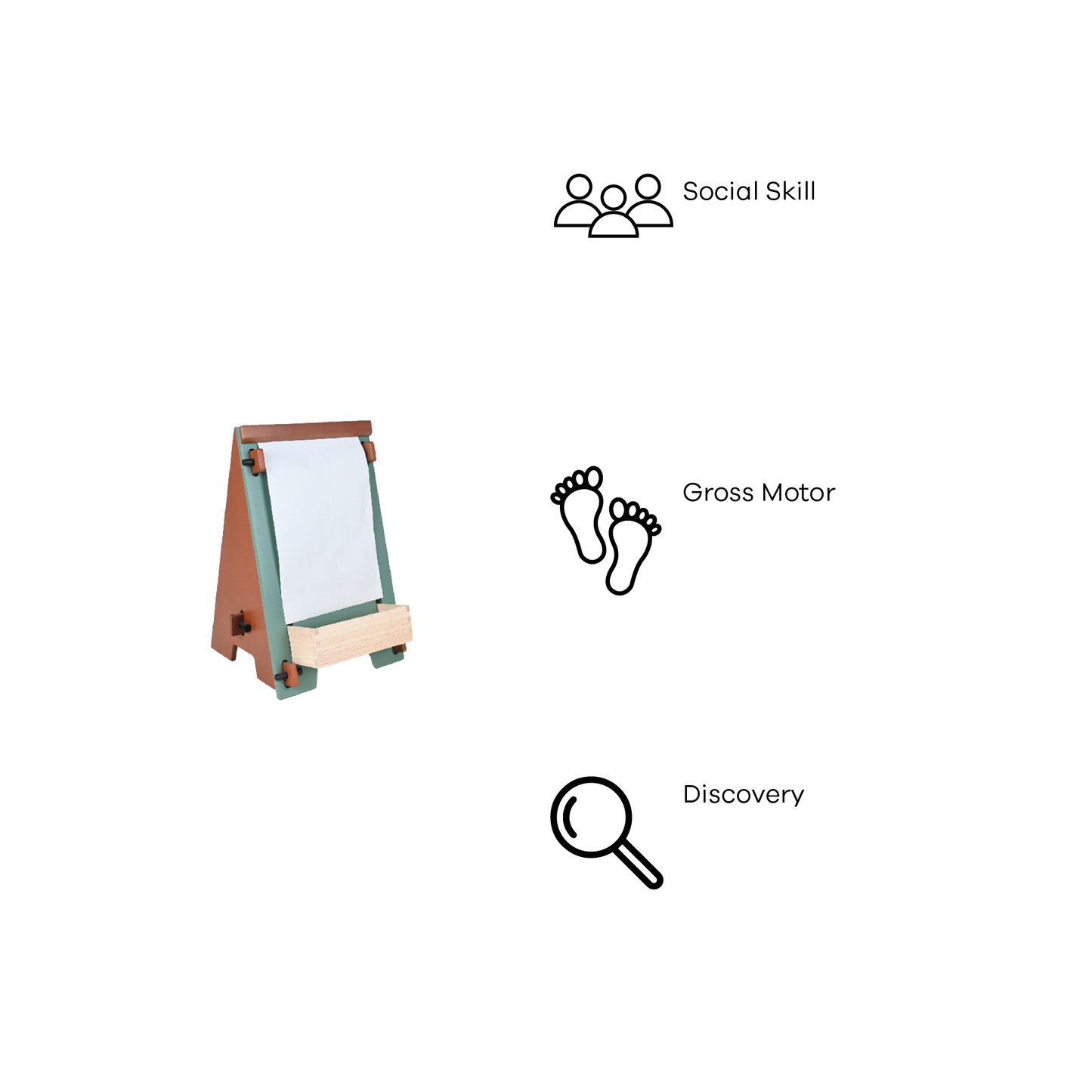 DOWEL TABLETOP EASEL (NATURAL)