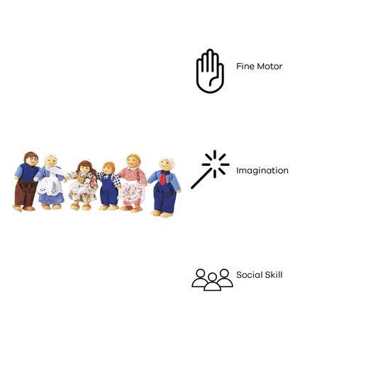 DOLL FAMILY OF SIX