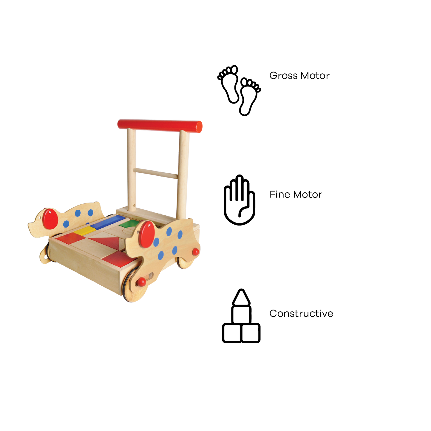 WALKER WITH BLOCKS